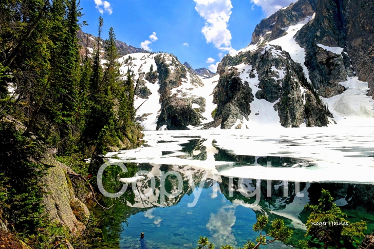 A picture of Goat Lake on canvas.